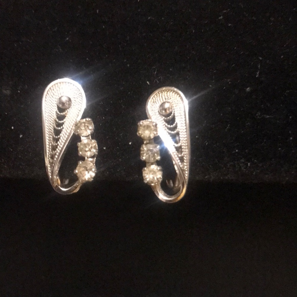 Vintage Espo Flex Sterling silver earrings Screwbacks